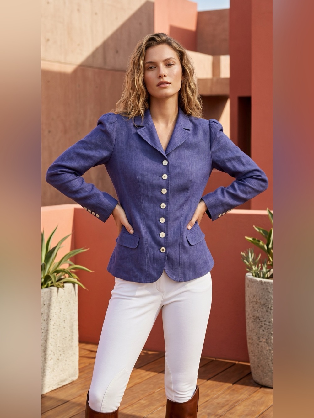 Lauren Ralph Lauren Indigo linen Blazer